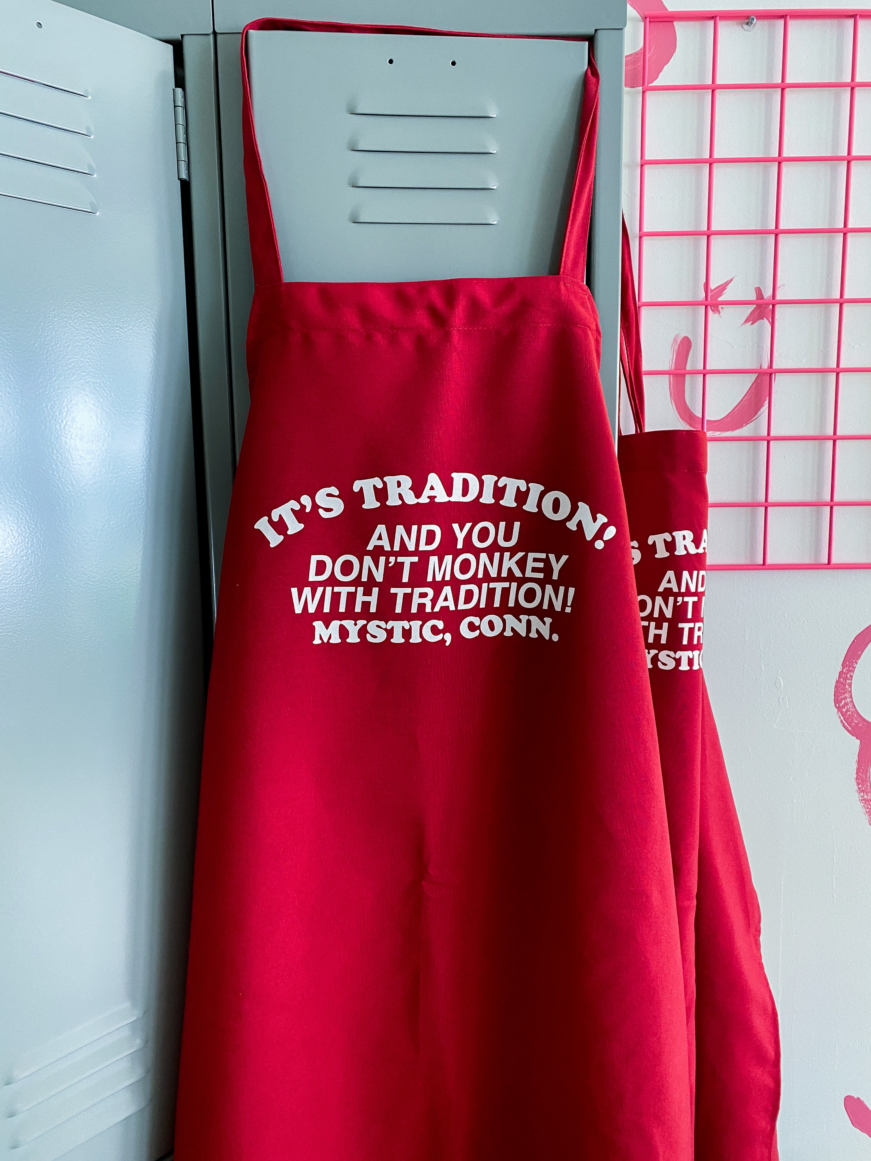 Mystic Pizza You Don't Monkey With Tradition Apron - Totally Good Time